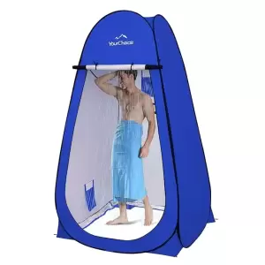 PORTABLE OUTDOOR SHOWER SET  BLUE