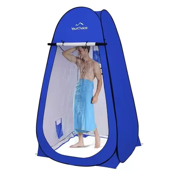 PORTABLE OUTDOOR SHOWER SET  BLUE
