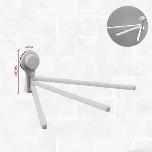 BATHLUX MULTI TOWEL HANGER WITH SUCTION CUP