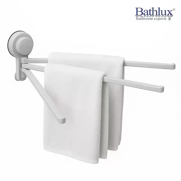 BATHLUX MULTI TOWEL HANGER WITH SUCTION CUP