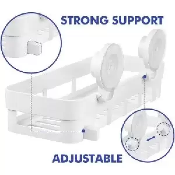 BATHLUX BATHROOM  SQUARE BATHROOM SHOWER SHELF ORGANIZER