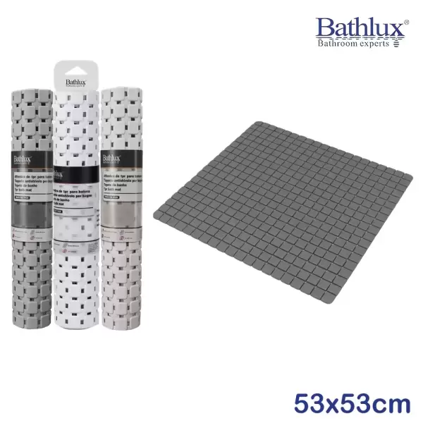 BATHLUX BATHROOM FLOOR MAT GREY 53X53