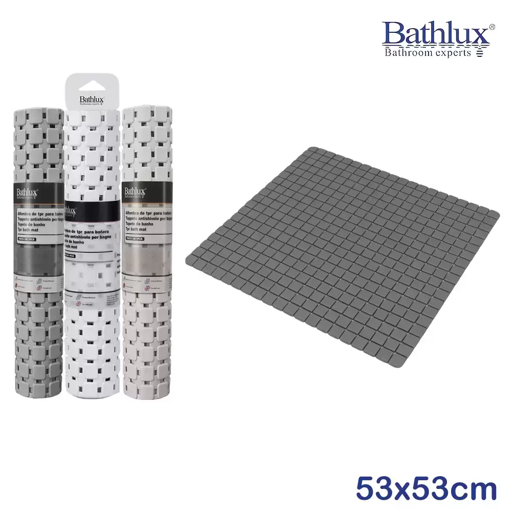 BATHLUX BATHROOM FLOOR MAT GREY 53X53