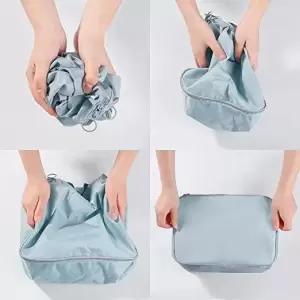 TRAVEL LAUNDRY POUCH GREY  6PCS SET