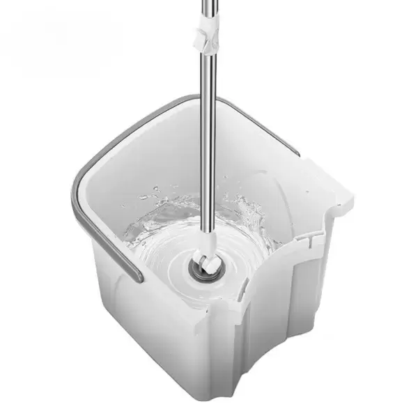 SPIN MOP WITH  COLLAPSIBLE BUCKET (WHITE)