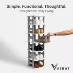 SHOES RACK 7 LAYERS WHITE 27X26X122.5CM