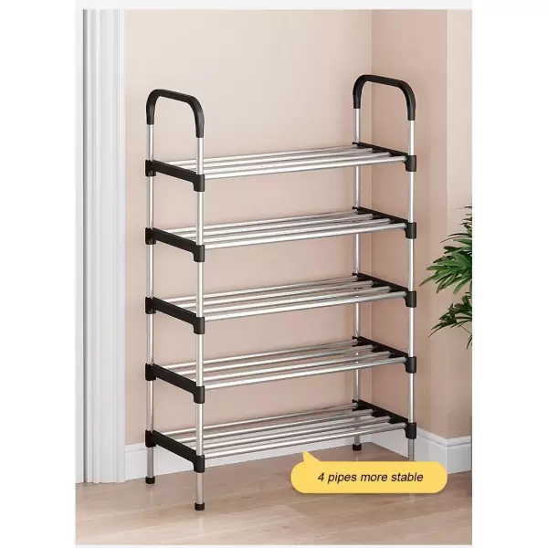 5 TIER STEEL SHOE RACK WITH HANDLE
