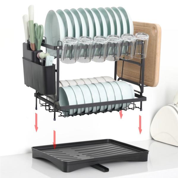 2 TIER FOLDING DISH DRYING RACK