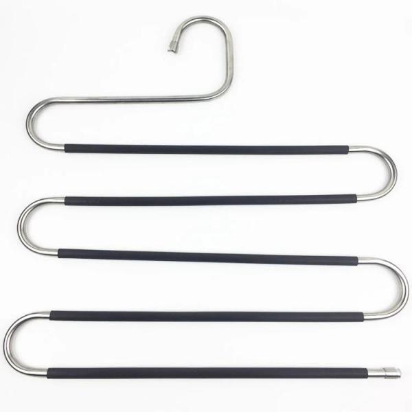 S TYPE TROUSERS HANGER ANTISLIP BLACK