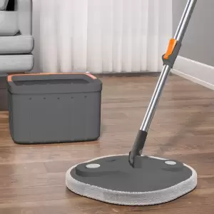 CLEAN WATER SPIN MOP WITH BUCKET (GREY)