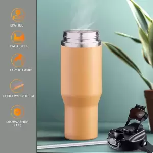 GOODATECH 32OZ TRAVEL MUG STAINLESS STEEL PEACH